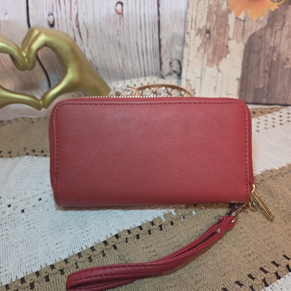 Elegant Red Women's Double Wallet - Picture 1 of 8